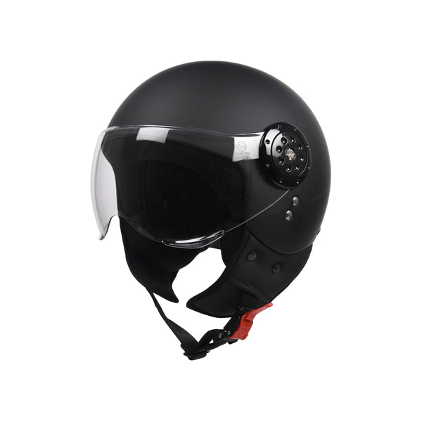 Motorrad Jethelm schwarz matt Gr. 57/58