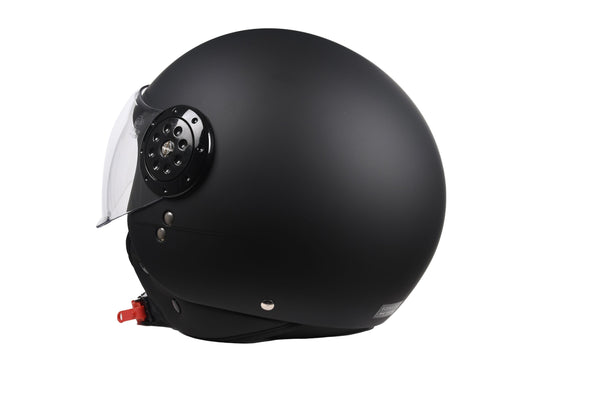 Motorrad Jethelm schwarz matt Gr. 59/60