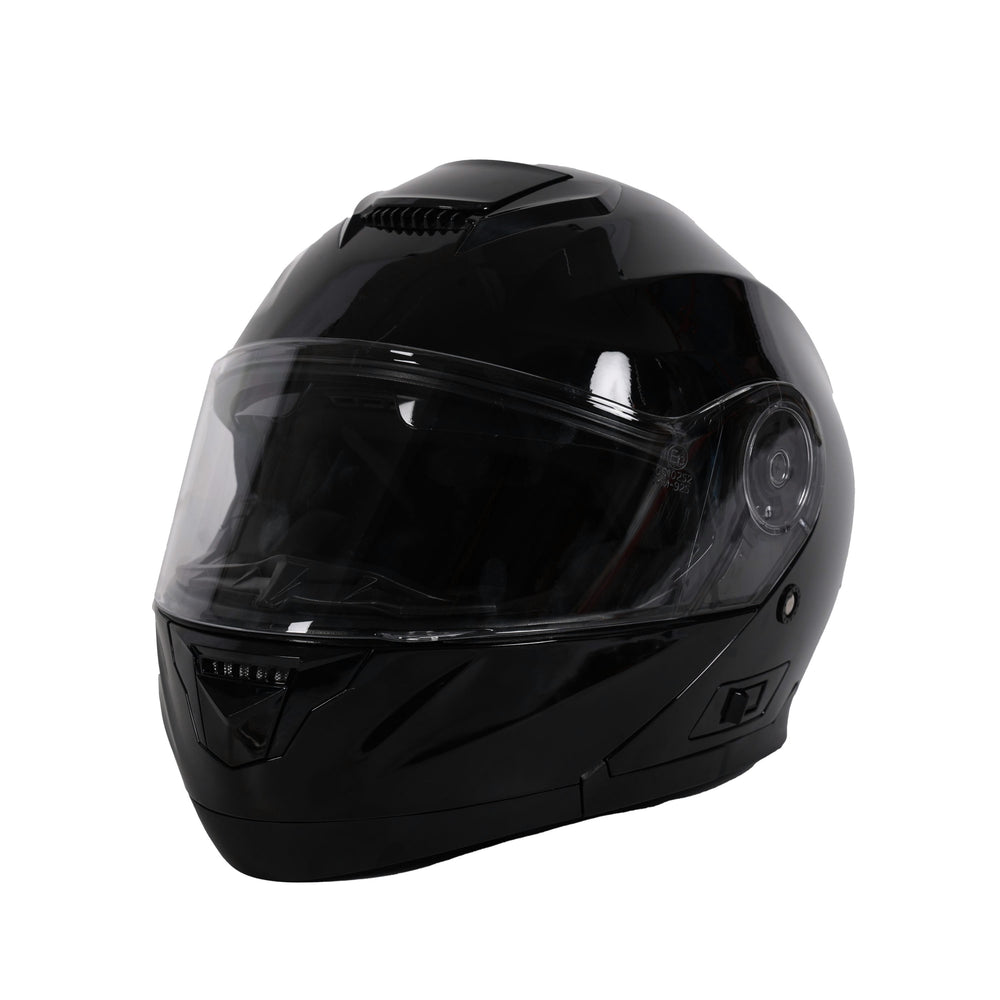 Casque de moto modulable, noir, taille 55/56