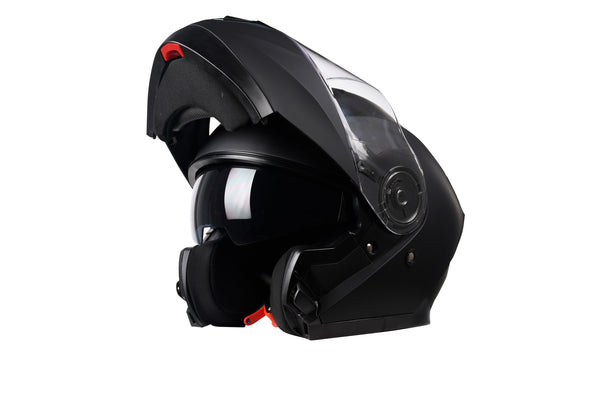 Motorrad Klapphelm schwarz matt Gr. 59/60