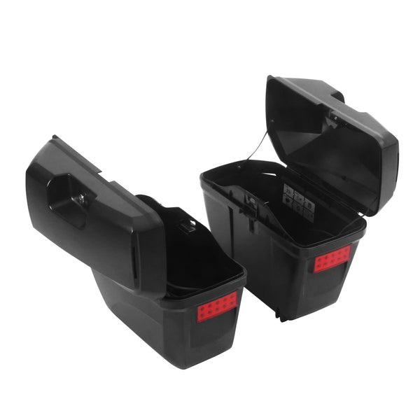 Motorrad Seitenkoffer 2er Set 23L schwarz