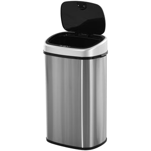 Poubelle automatique avec capteur infrarouge, 48 L, argent