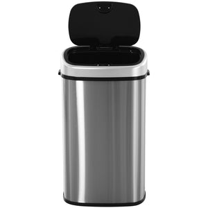 Poubelle automatique avec capteur infrarouge, 48 L, argent