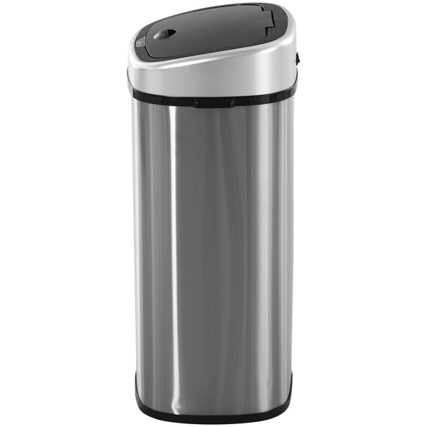 Poubelle automatique avec capteur infrarouge, 48 L, argent