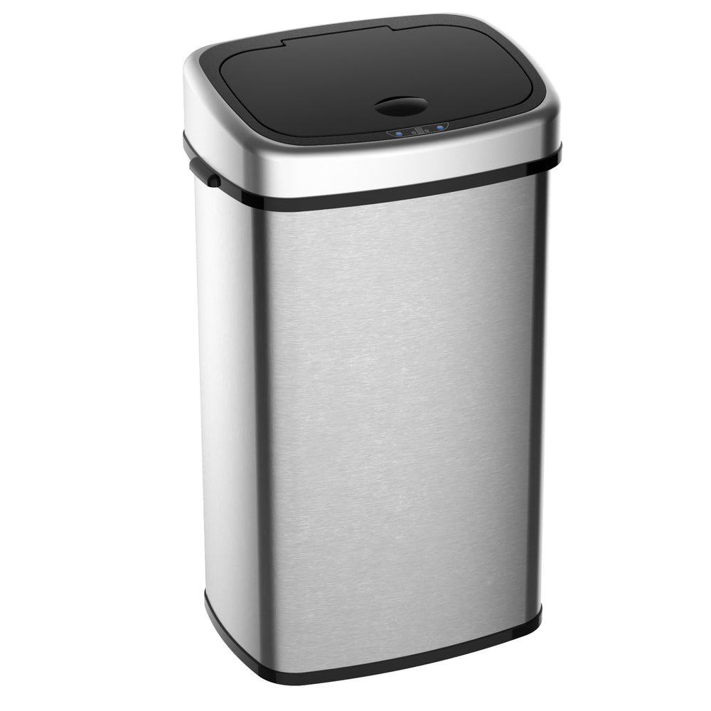 Poubelle automatique avec capteur infrarouge, 48 L, argent