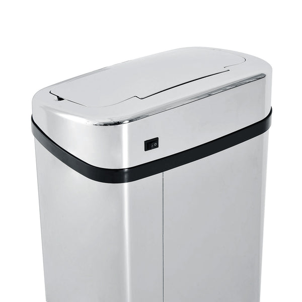Poubelle automatique avec capteur infrarouge, 50 L, argent