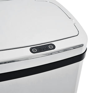 Poubelle automatique avec capteur infrarouge, 50 L, argent
