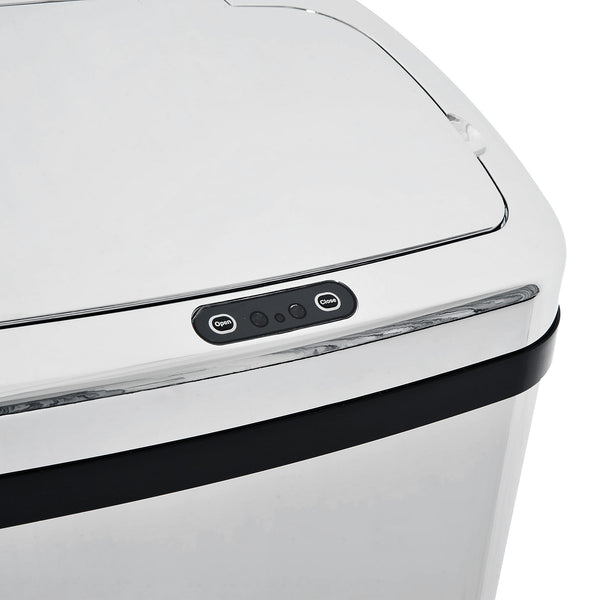 Poubelle automatique avec capteur infrarouge, 50 L, argent