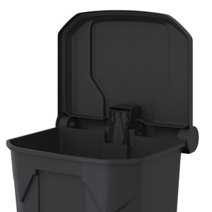 Mülltonne 80L mit Deckel schwarz