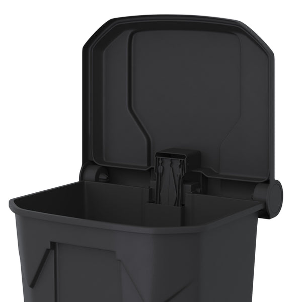 Mülltonne 80L mit Deckel schwarz