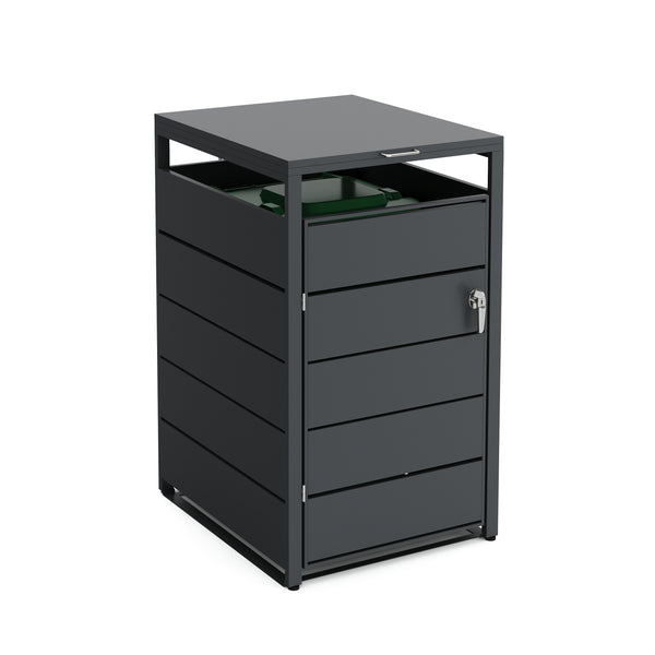 Mülltonnenbox Stahl 1 Fach 240L anthrazit