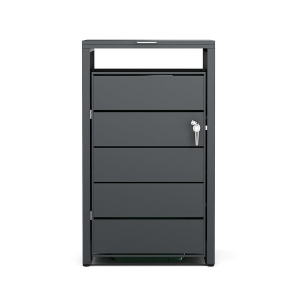 Mülltonnenbox Stahl 1 Fach 240L anthrazit