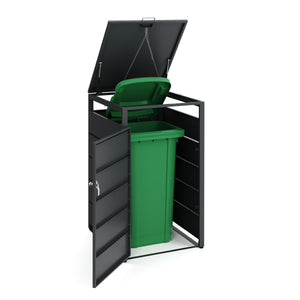 Mülltonnenbox Stahl 1 Fach 240L anthrazit