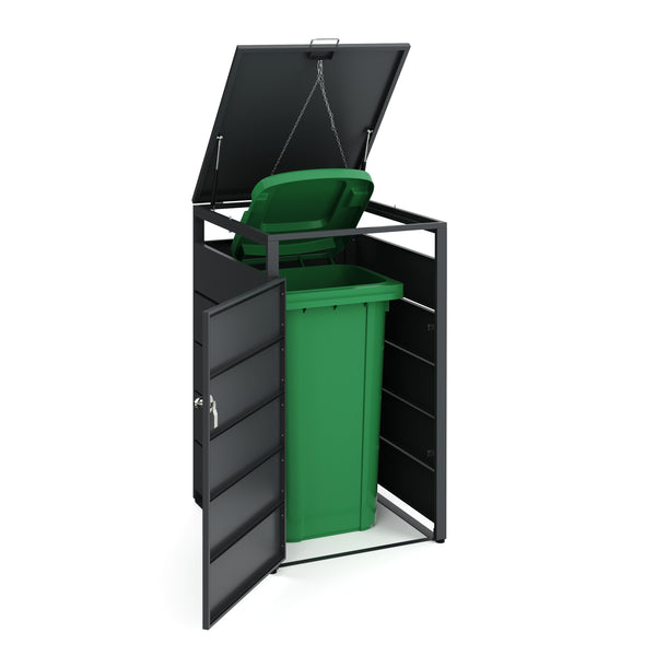 Mülltonnenbox Stahl 1 Fach 240L anthrazit