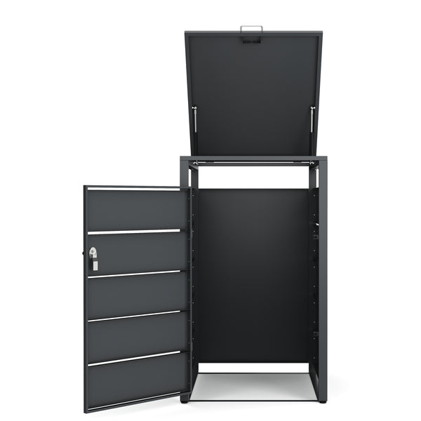 Mülltonnenbox Stahl 1 Fach 240L anthrazit
