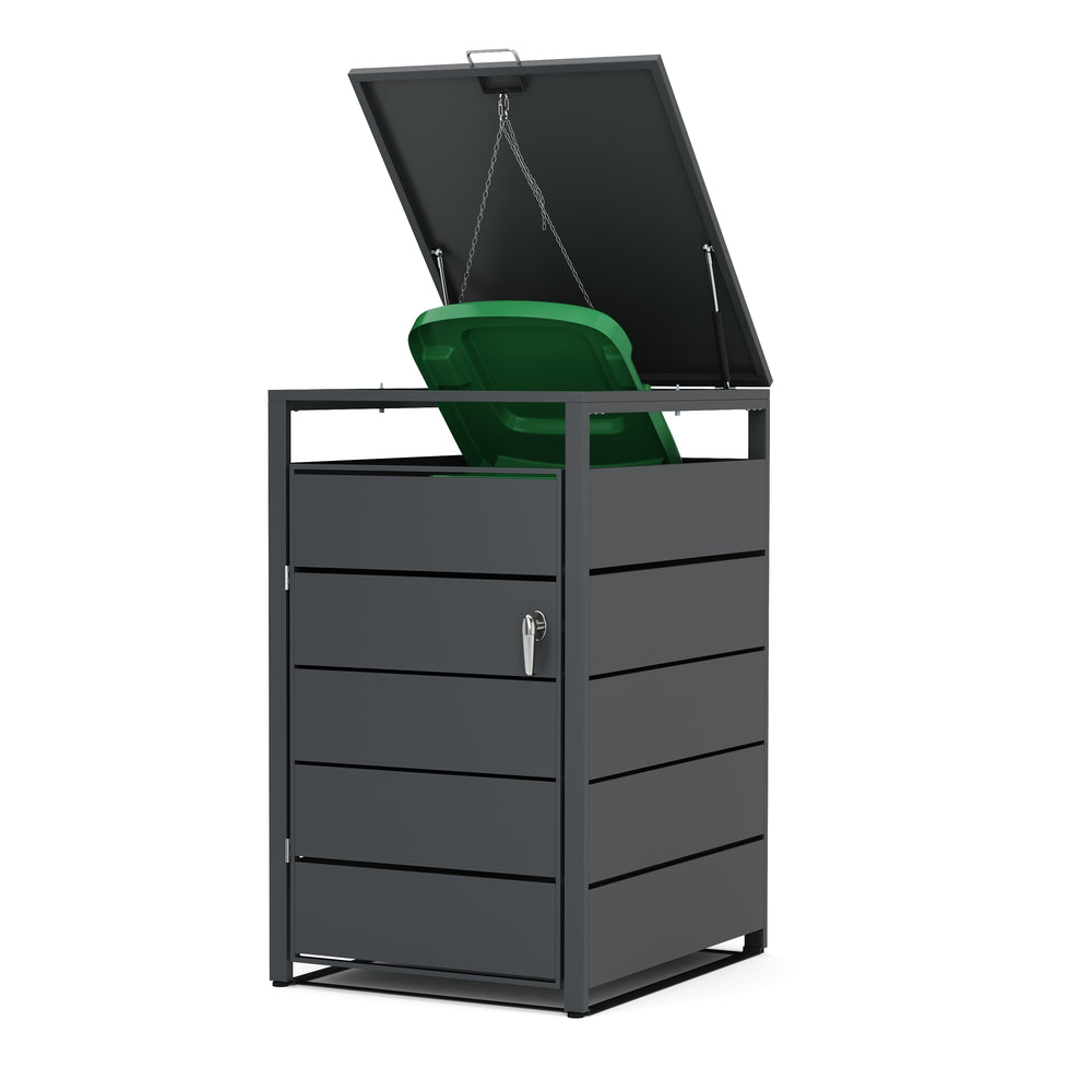 Mülltonnenbox Stahl 1 Fach 240L anthrazit