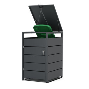 Mülltonnenbox Stahl 1 Fach 240L anthrazit