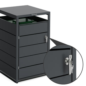 Mülltonnenbox Stahl 1 Fach 240L anthrazit