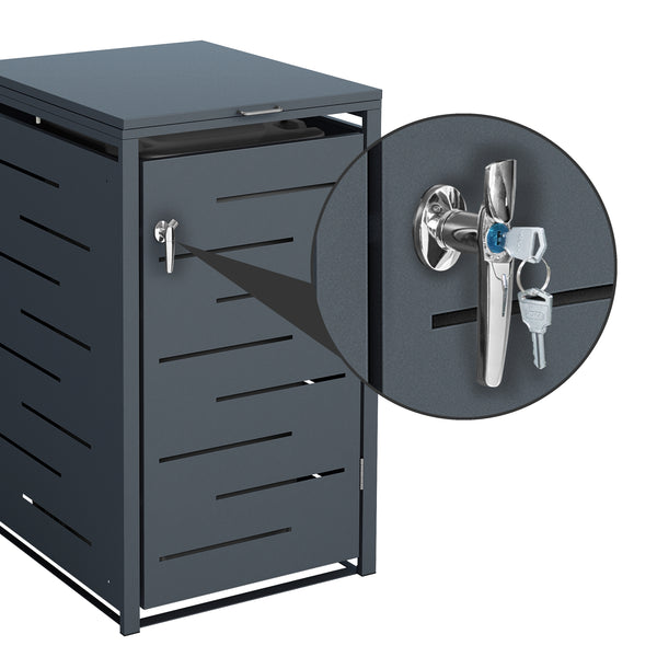 Boîte de rangement pour poubelle anthracite de 240 L
