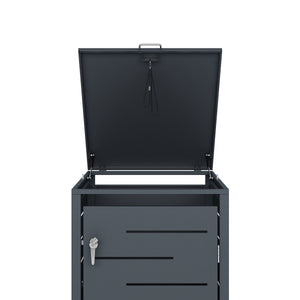 Boîte de rangement pour poubelle anthracite de 240 L