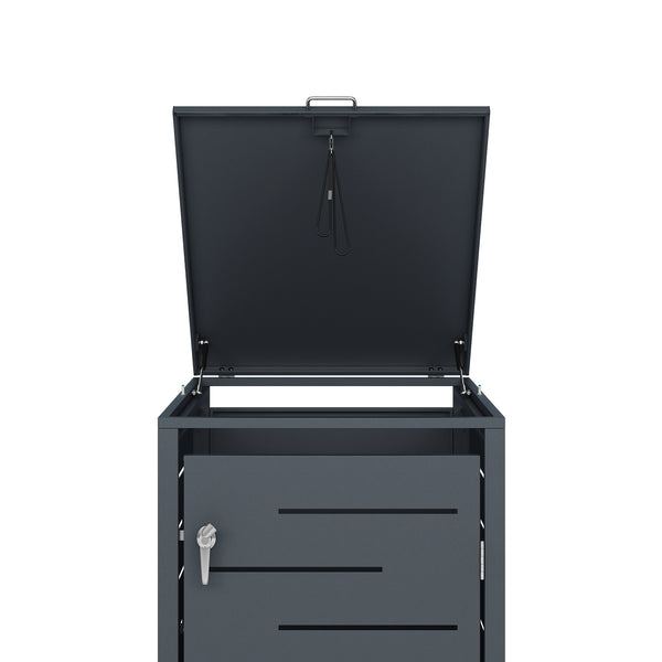 Boîte de rangement pour poubelle anthracite de 240 L