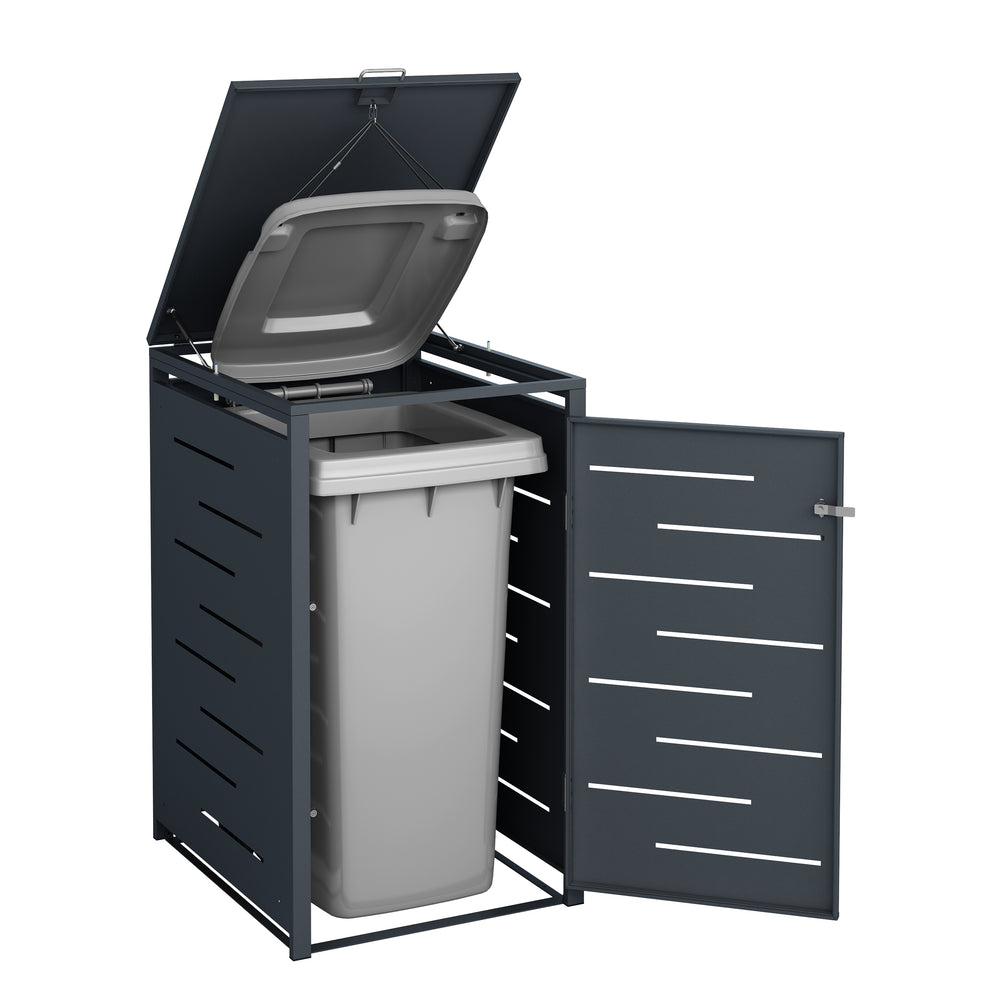 Boîte de rangement pour poubelle anthracite de 240 L