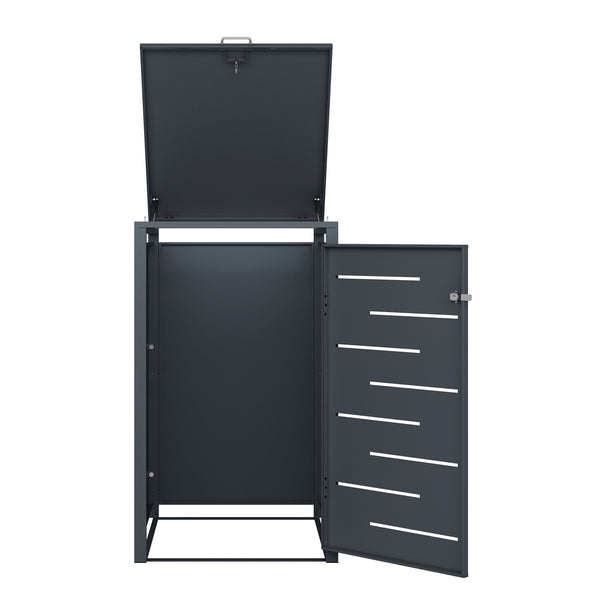Boîte de rangement pour poubelle anthracite de 240 L