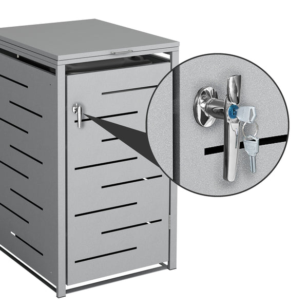 Boîte de rangement argentée de 240 L