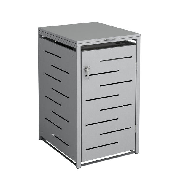 Boîte de rangement argentée de 240 L