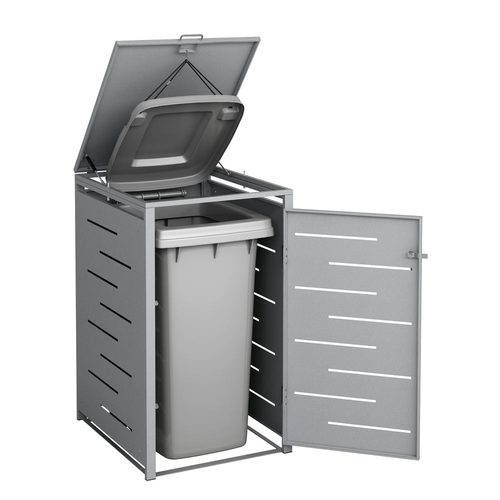 Boîte de rangement argentée de 240 L