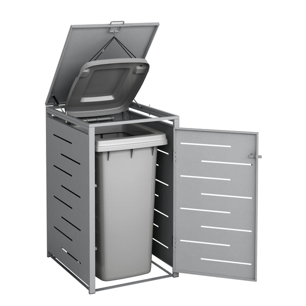 Boîte de rangement argentée de 240 L