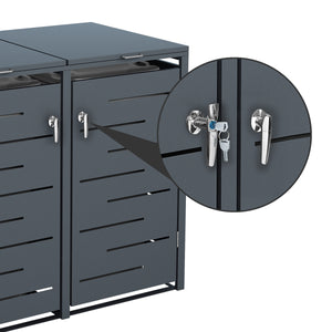 Poubelle anthracite de 480 L
