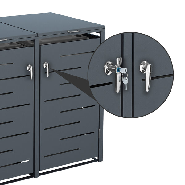 Poubelle anthracite de 480 L