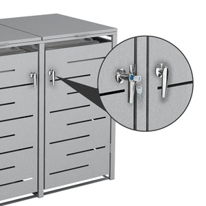 Boîte de rangement argentée de 480 L