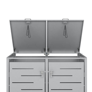 Boîte de rangement argentée de 480 L