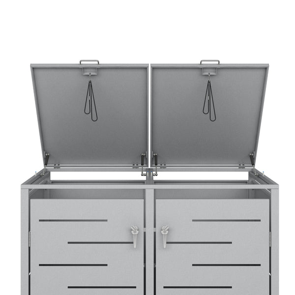 Boîte de rangement argentée de 480 L