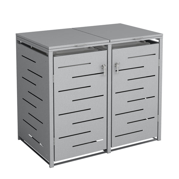Boîte de rangement argentée de 480 L