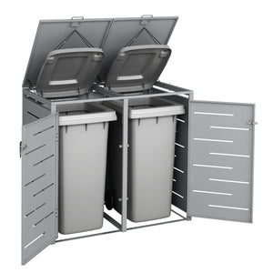 Boîte de rangement argentée de 480 L