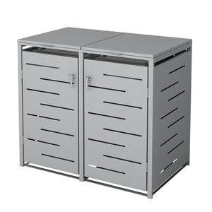 Boîte de rangement argentée de 480 L
