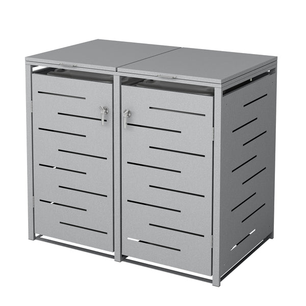 Boîte de rangement argentée de 480 L