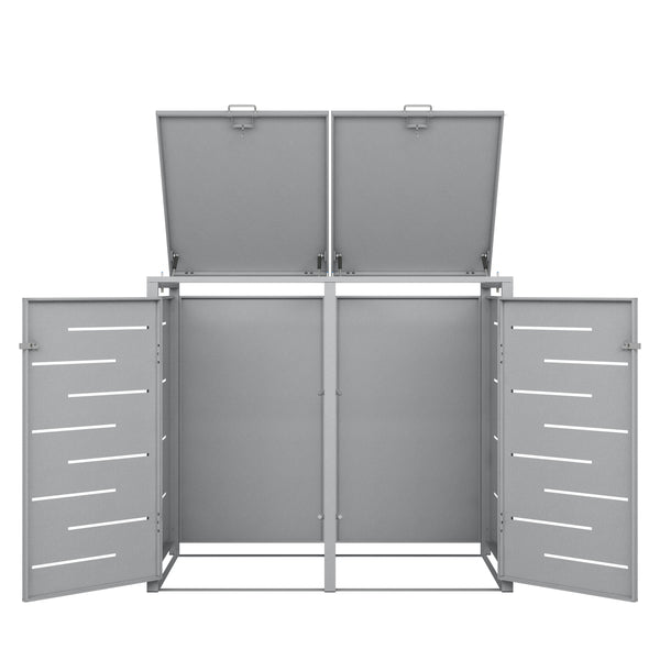 Boîte de rangement argentée de 480 L
