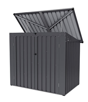 Abri de rangement pour poubelles 480L anthracite