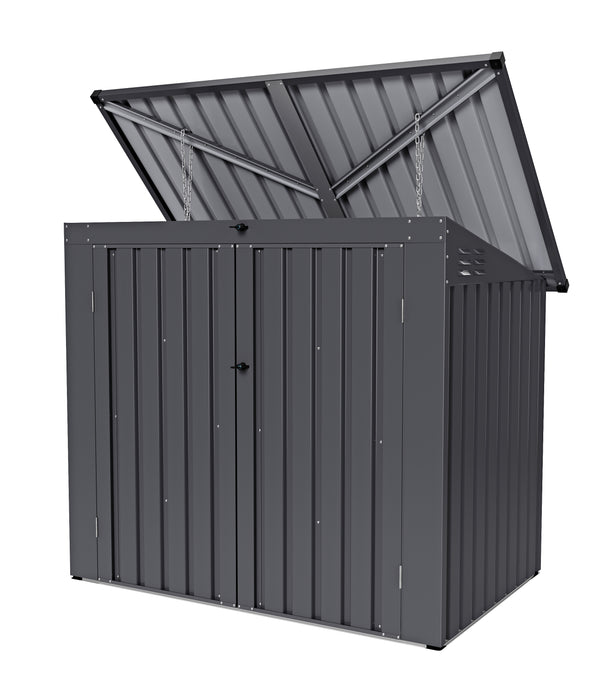 Abri de rangement pour poubelles 480L anthracite