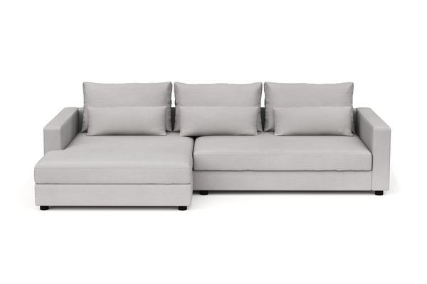 Ecksofa NAEL links hellgrau