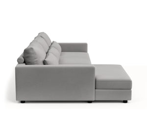 Ecksofa NAEL links hellgrau