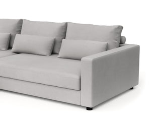Ecksofa NAEL links hellgrau