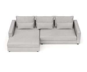 Ecksofa NAEL links hellgrau