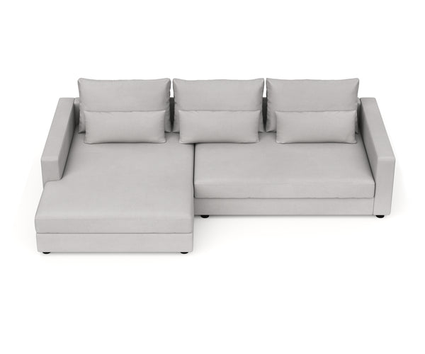 Ecksofa NAEL links hellgrau
