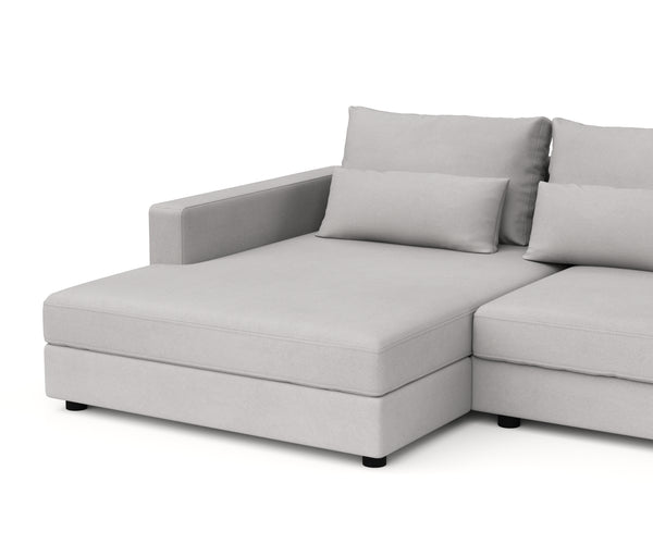 Ecksofa NAEL links hellgrau