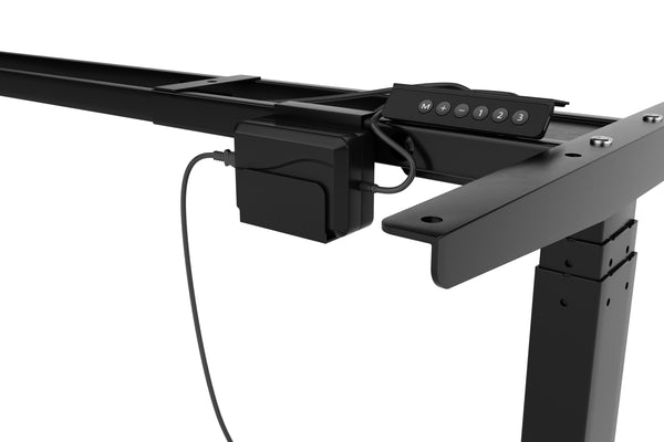 Cadre de table pour bureau assis-debout, noir, 180-200 cm